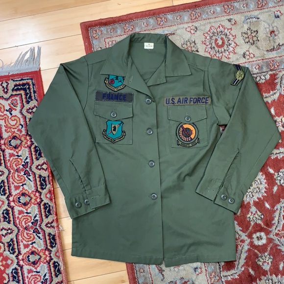 True Vintage Women’s OD Green Uniform Blouse - Picture 8 of 8